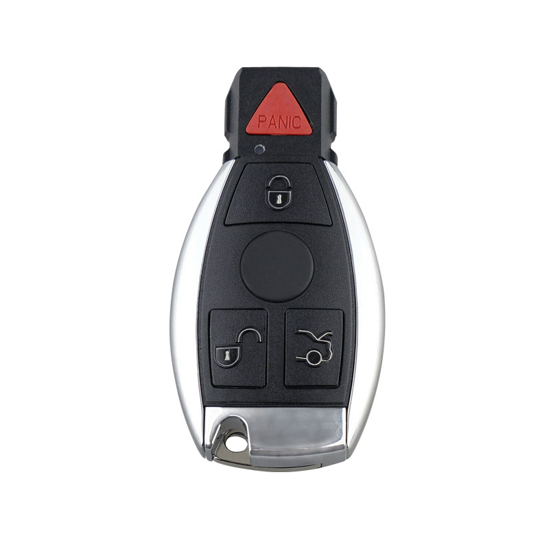 How do I replace the battery in a Mercedes-Benz car key?